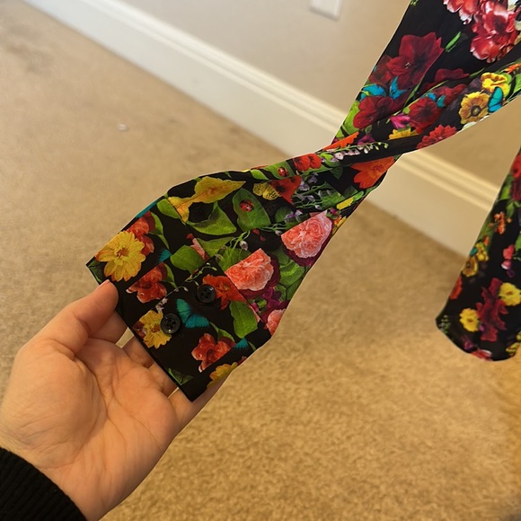 Floral silk blouse - Picture 3 of 6